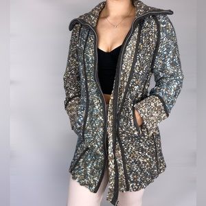 CURIO Wool Blend Zipper Trench Coat Winter Business Casual Going Out